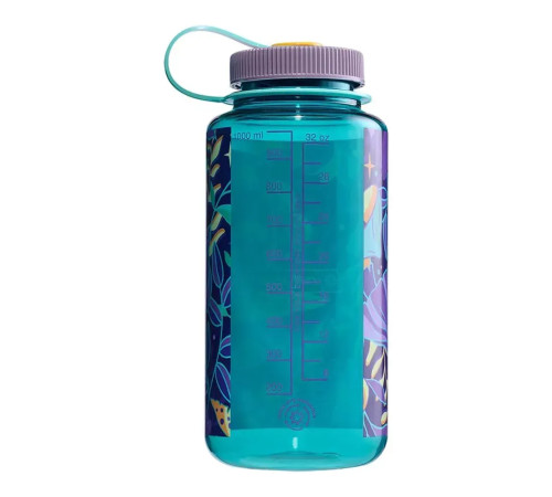 Пляшка для води Nalgene 1 л WM Blue w/Botanical Mushrooms, різнокольорова Пляшка для води Nalgene 1 л WM Blue w/Botanical Mushrooms, різнокольорова
