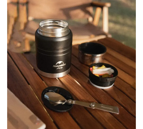 Термос Naturehike Stew beaker NH20SJ041 500 мл, чорний Термос Naturehike Stew beaker NH20SJ041 500 мл, чорний