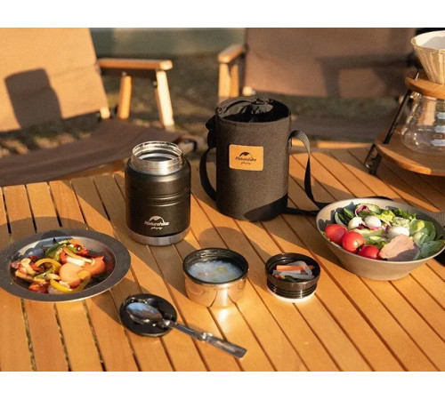 Термос Naturehike Stew beaker NH20SJ041 500 мл, чорний Термос Naturehike Stew beaker NH20SJ041 500 мл, чорний