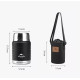 Термос Naturehike Stew beaker NH20SJ041 750 мл, чорний