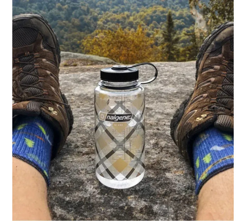 Пляшка для води Nalgene 1 л WM Beige Plaid, бежево-сіра