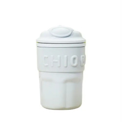 Термочашка Yiwu Chiobbe HP-14-18BL 450 мл із трубочкою, блакитна