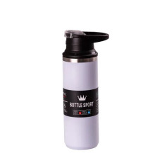 Термос Happy Life Bottle Sport 550 мл з нержавіючої сталі з ручкою, бузковий
