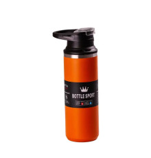 Термос Happy Life Bottle Sport 550 мл з нержавіючої сталі з ручкою, помаранчевий