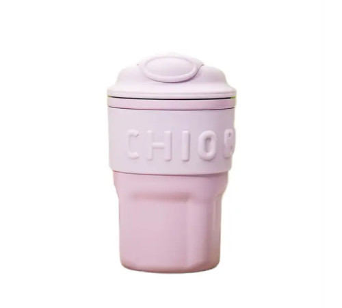 Термочашка Yiwu Chiobbe HP-14-18V 450 мл із трубочкою, бузкова Термочашка Yiwu Chiobbe HP-14-18V 450 мл із трубочкою, бузкова