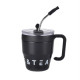 Термочашка Yiwu Coffee & Tea HP-14-23B 480 мл з трубочкою і подвійним відкриванням, чорна