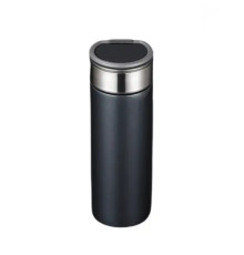 Термос Yiwu HP-14-19B 530 мл з датчиком температури та ситечком, чорний