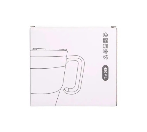 Термочашка Yiwu Coffee & Tea HP-14-23BE 480 мл з трубочкою і подвійним відкриванням, біла Термочашка Yiwu Coffee & Tea HP-14-23BE 480 мл з трубочкою і подвійним відкриванням, біла