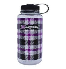Пляшка для води Nalgene 1 л WM Purple Plaid, фіолетово-чорний