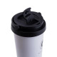 Термочашка Happy Life Creative Cafe Style 500 мл з ручкою, біла