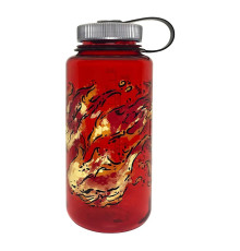 Пляшка для води Nalgene 1 л WM Red w/Fire, червоно-жовта