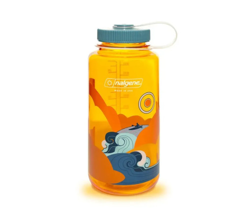 Пляшка для води Nalgene 1 л WM Retro Clementine - Kayak, різнокольорова Пляшка для води Nalgene 1 л WM Retro Clementine - Kayak, різнокольорова