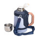 Термос Yiwu HP-14-21BL туристичний Vacuum Cup 1,5 л з фліп кришкою та складаними ручками, темно-синій