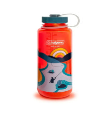 Пляшка для води Nalgene 1 л WM Retro Pomegranate - Fly Fisher, різнокольорова