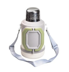 Термос Yiwu HP-14-21V туристичний Vacuum Cup 1,5 л з фліп кришкою та складаними ручками, сіро-зелений