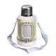 Термос Yiwu HP-14-21V туристичний Vacuum Cup 1,5 л з фліп кришкою та складаними ручками, сіро-зелений