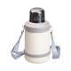 Термос Yiwu HP-14-21V туристичний Vacuum Cup 1,5 л з фліп кришкою та складаними ручками, сіро-зелений