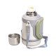Термос Yiwu HP-14-21V туристичний Vacuum Cup 1,5 л з фліп кришкою та складаними ручками, сіро-зелений