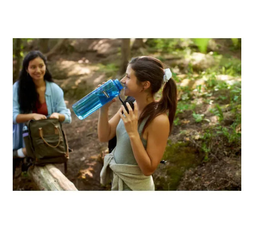 Пляшка Nalgene 1,4 л Silo Blue Sustain w/Black Cap - синя