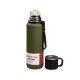 Термос Yiwu HP-14-28GR High Bottle 1 л із заварником та фліп кришкою, оливковий
