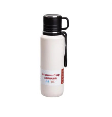Термос Yiwu HP-14-28W High Bottle 1 л із заварником та фліп кришкою, білий