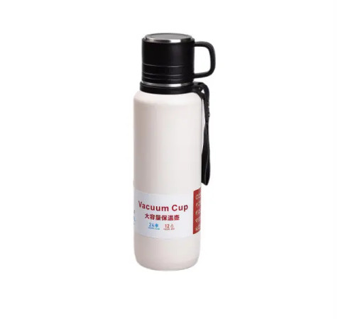 Термос Yiwu HP-14-28W High Bottle 1 л із заварником та фліп кришкою, білий Термос Yiwu HP-14-28W High Bottle 1 л із заварником та фліп кришкою, білий