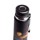 Термос Yiwu HP-14-30B Vacuum Sports 1 л з датчиком температури та ситечком, чорний