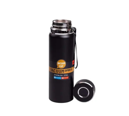 Термос Yiwu HP-14-30B Vacuum Sports 1 л з датчиком температури та ситечком, чорний Термос Yiwu HP-14-30B Vacuum Sports 1 л з датчиком температури та ситечком, чорний