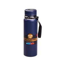 Термос Yiwu HP-14-30BL Vacuum Sports 1 л з датчиком температури та ситечком, темно-синій