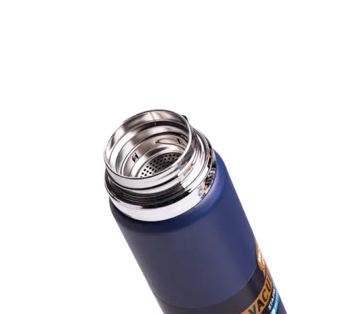 Термос Yiwu HP-14-30BL Vacuum Sports 1 л з датчиком температури та ситечком, темно-синій Термос Yiwu HP-14-30BL Vacuum Sports 1 л з датчиком температури та ситечком, темно-синій