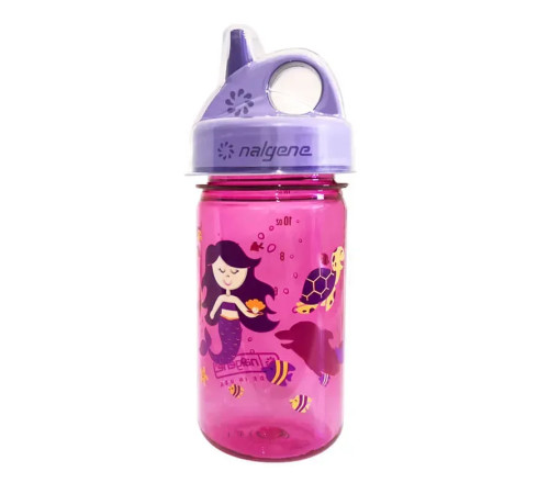 Дитяча пляшка Nalgene 350 мл Grip-n-Gulp, рожево-фіолетова