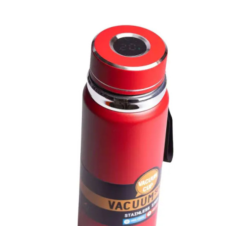 Термос Yiwu HP-14-30R Vacuum Sports 1 л з датчиком температури та ситечком, червоний Термос Yiwu HP-14-30R Vacuum Sports 1 л з датчиком температури та ситечком, червоний