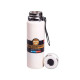 Термос Yiwu HP-14-30W Vacuum Sports 1 л з датчиком температури та ситечком, білий