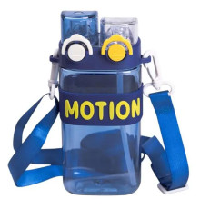 Пляшка для води Yiwu MOTION 550 мл з подвійним відкриванням, синя