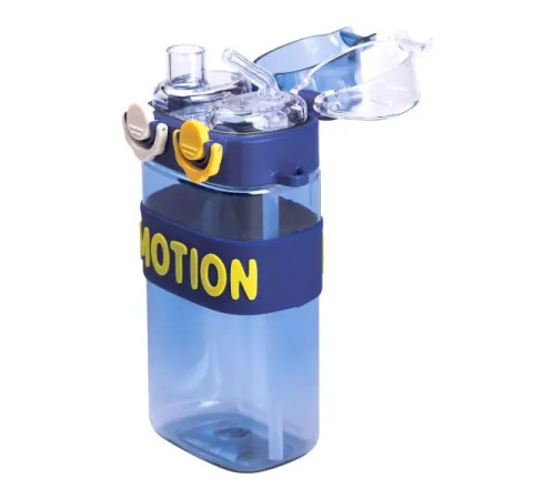 Пляшка для води Yiwu MOTION 550 мл з подвійним відкриванням, синя Пляшка для води Yiwu MOTION 550 мл з подвійним відкриванням, синя