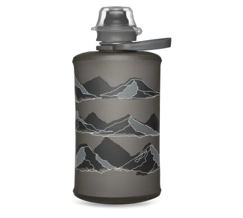Пляшка м'яка HydraPak 350 мл Stow Mountains, сіра