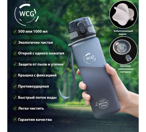 Пляшка для води WCG Grey 1 л