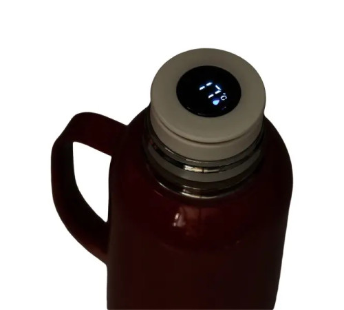 Термос Yiwu HP-14-55R 820 мл з клапаном і датчиком температури, червоний Термос Yiwu HP-14-55R 820 мл з клапаном і датчиком температури, червоний