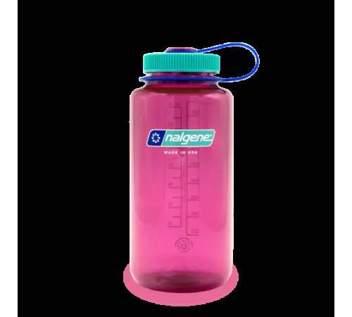 Пляшка для води Nalgene 1 л WM Electric Magenta Sustain, рожево-бірюзова