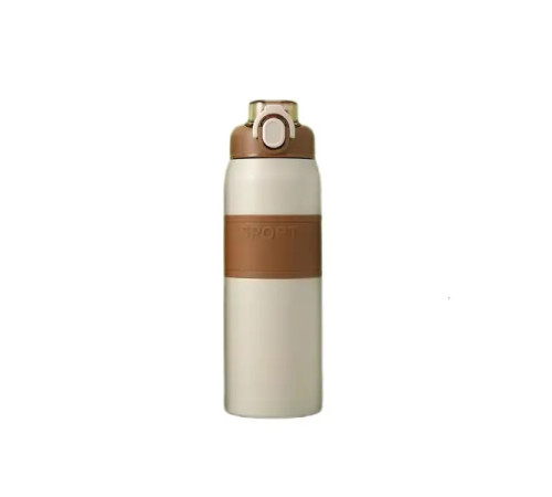 Термос Yiwu HP-14-6BR Sport 800 мл з мундштуком і ручкою, коричневий Термос Yiwu HP-14-6BR Sport 800 мл з мундштуком і ручкою, коричневий