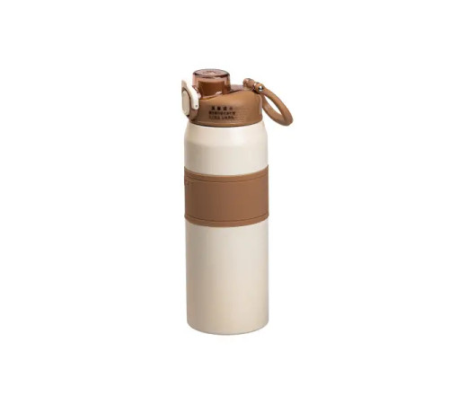 Термос Yiwu HP-14-6BR Sport 800 мл з мундштуком і ручкою, коричневий Термос Yiwu HP-14-6BR Sport 800 мл з мундштуком і ручкою, коричневий