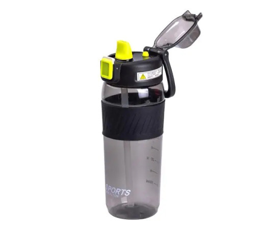 Пляшка для води Yiwu Sports 600 мл, чорна Пляшка для води Yiwu Sports 600 мл, чорна