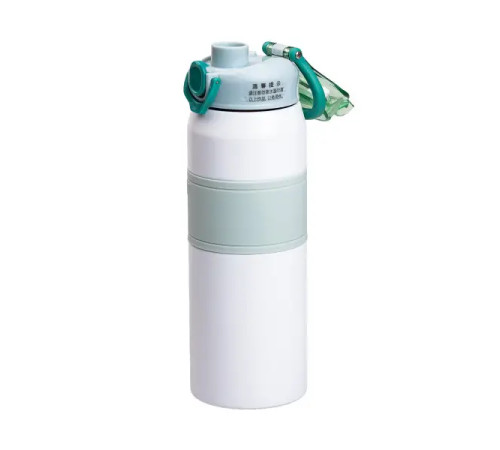Термос Yiwu HP-14-6M Sport 800 мл з мундштуком і ручкою, м'ятний Термос Yiwu HP-14-6M Sport 800 мл з мундштуком і ручкою, м'ятний