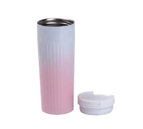 Термочашка Happy Life SEYGM 500 мл з flip кришкою, рожева Термочашка Happy Life SEYGM 500 мл з flip кришкою, рожева