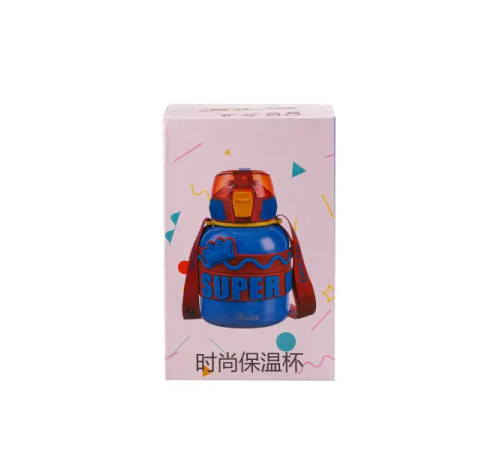 Термос дитячий Happy Life Super Hero Dream 560 мл з ремінцем, бірюзовий Термос дитячий Happy Life Super Hero Dream 560 мл з ремінцем, бірюзовий
