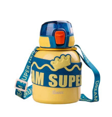 Термос дитячий Happy Life Super Hero Dream 560 мл з ремінцем, жовтий