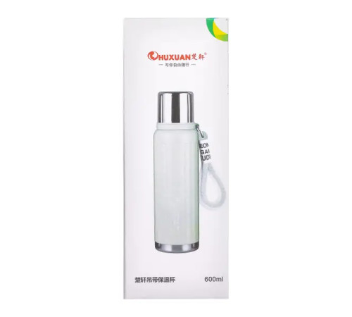 Термос Yiwu HP-14-9V Enjoy 600 мл з фліп кришкою і ремінцем, бузковий Термос Yiwu HP-14-9V Enjoy 600 мл з фліп кришкою і ремінцем, бузковий