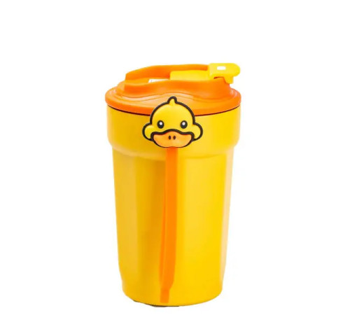 Термочашка Happy Life G. Duck 450 мл з кришкою на защіпці, жовта Термочашка Happy Life G. Duck 450 мл з кришкою на защіпці, жовта