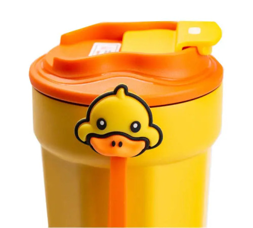 Термочашка Happy Life G. Duck 450 мл з кришкою на защіпці, жовта Термочашка Happy Life G. Duck 450 мл з кришкою на защіпці, жовта