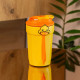 Термочашка Happy Life G. Duck 450 мл з кришкою на защіпці, жовта